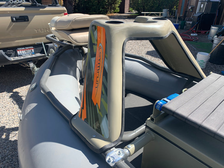 Composite Rear Knee Brace for Raft Frame